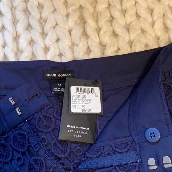 Club Monaco Navy Blue Amber shorts size 10 NWT - Picture 4 of 7